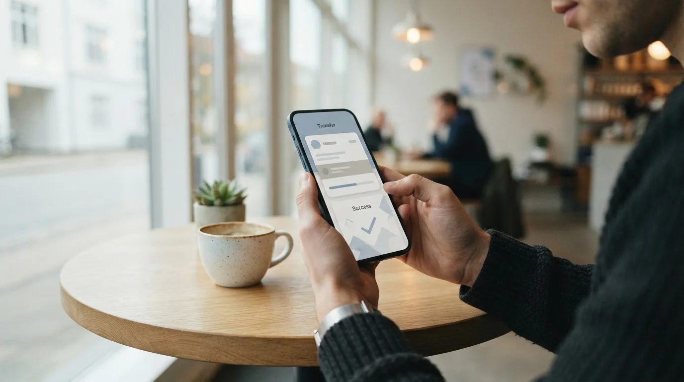 Modernes Online-Banking-Interface zeigt Sofortüberweisung als direkte Alternative zu Lastschrift