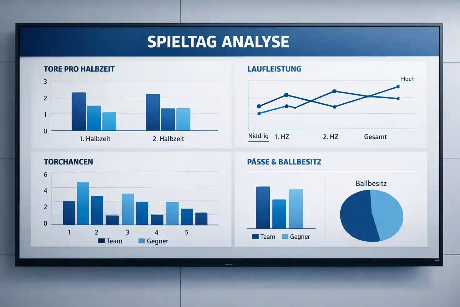Visualisierung von Bundesliga-Spieltagsstatistiken mit Balkendiagrammen