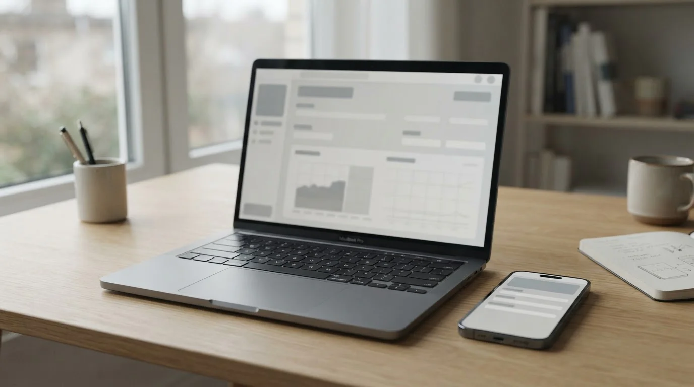 Digitale Zahlungsmethode für Sportwetten auf Smartphone und Laptop dargestellt