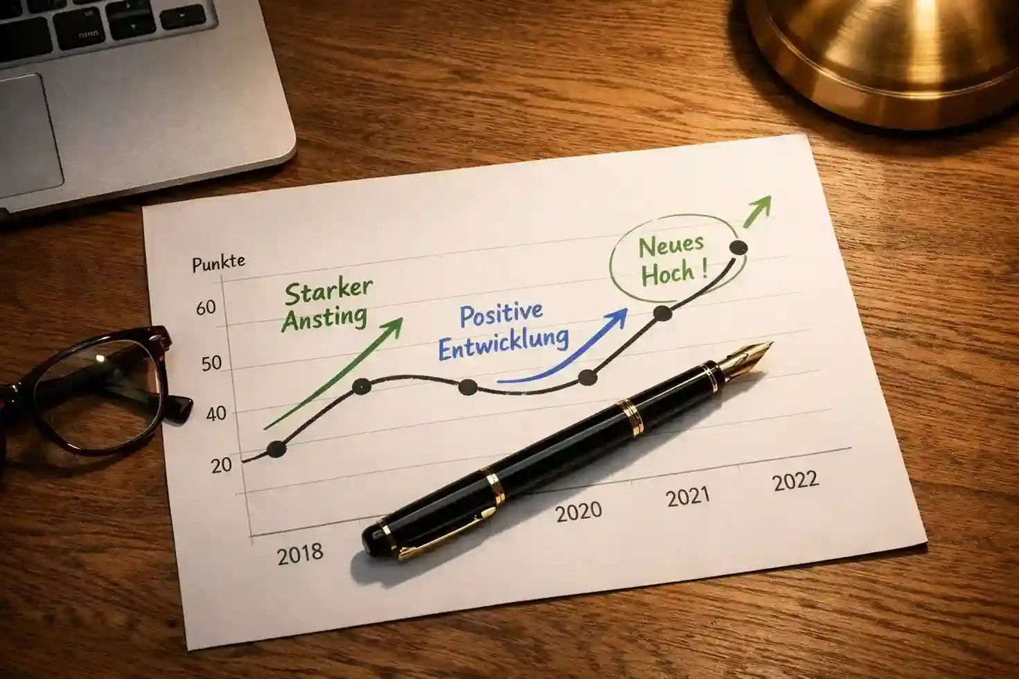 Leistungsentwicklung und Formkurve einer Bundesliga-Mannschaft über mehrere Spieltage