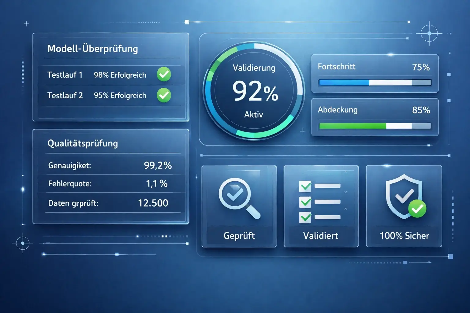 Konzept der Modellvalidierung und Qualit&auml;tspr&uuml;fung