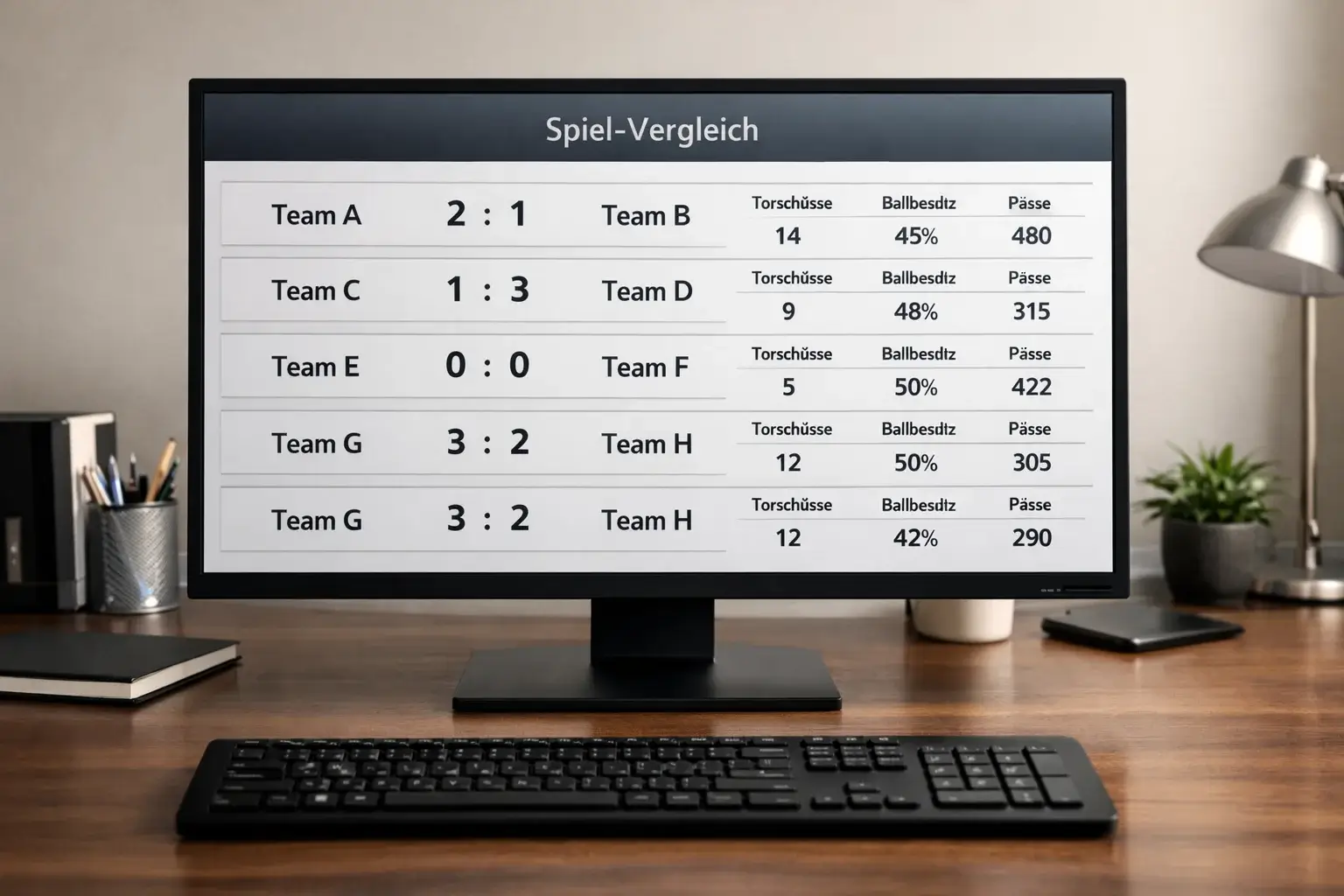 Bildschirm mit Quotenvergleich verschiedener Anbieter für Fußballspiele