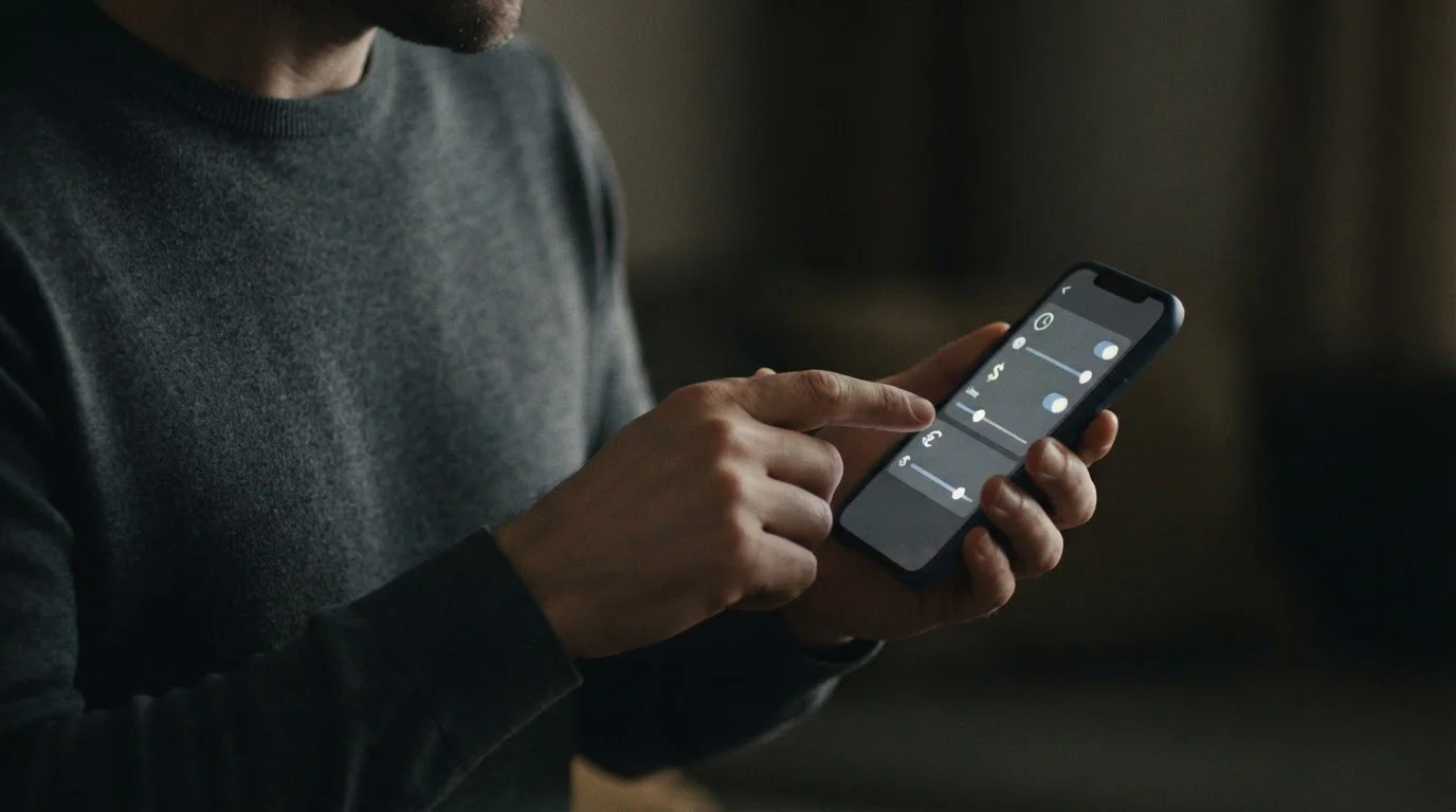 Hand deaktiviert Push-Benachrichtigungen in den Einstellungen einer Wett-App