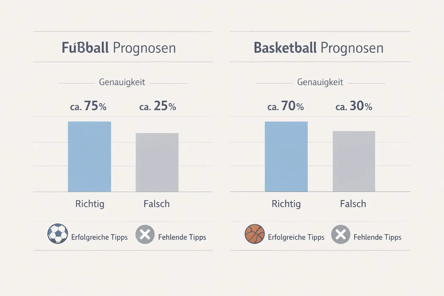 Diagramm zum Vergleich der Trefferquoten zwischen KI und Experten