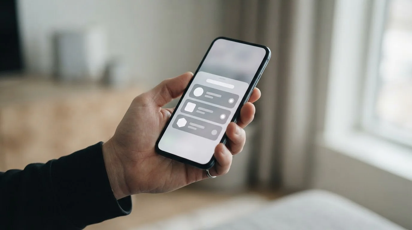 Smartphone-Bildschirm mit Auswahl verschiedener Zahlungsmethoden