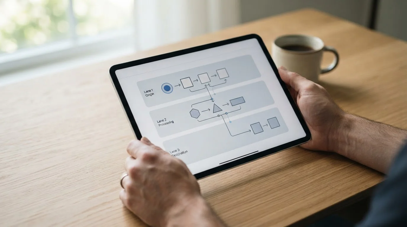 Verschiedene digitale Zahlungswege visualisiert auf Tablet-Display in neutraler Darstellung